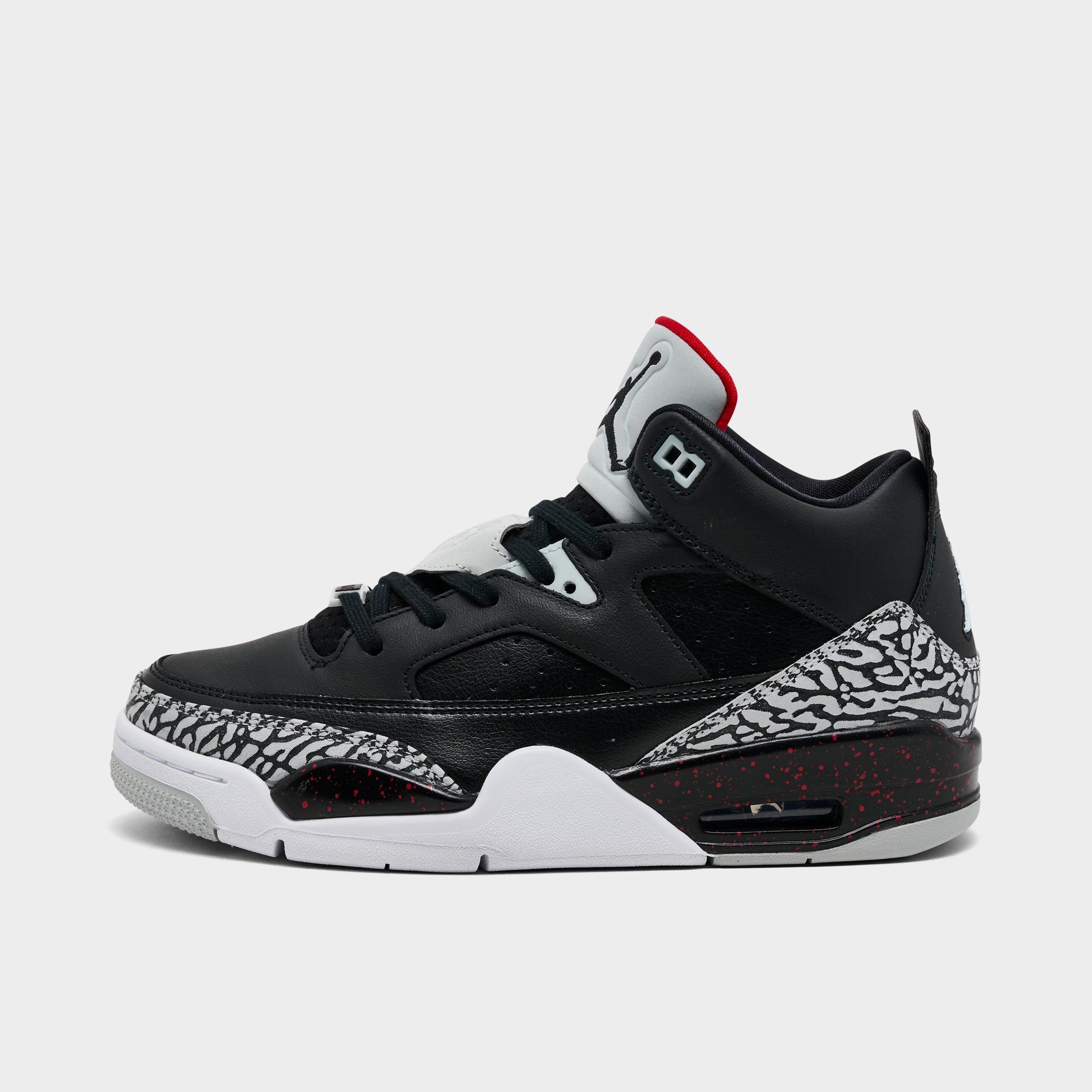 Jordan Big Kids Air Son of Mars Low Casual Shoes in Black/University Red/Grey Mist Size: 4.0