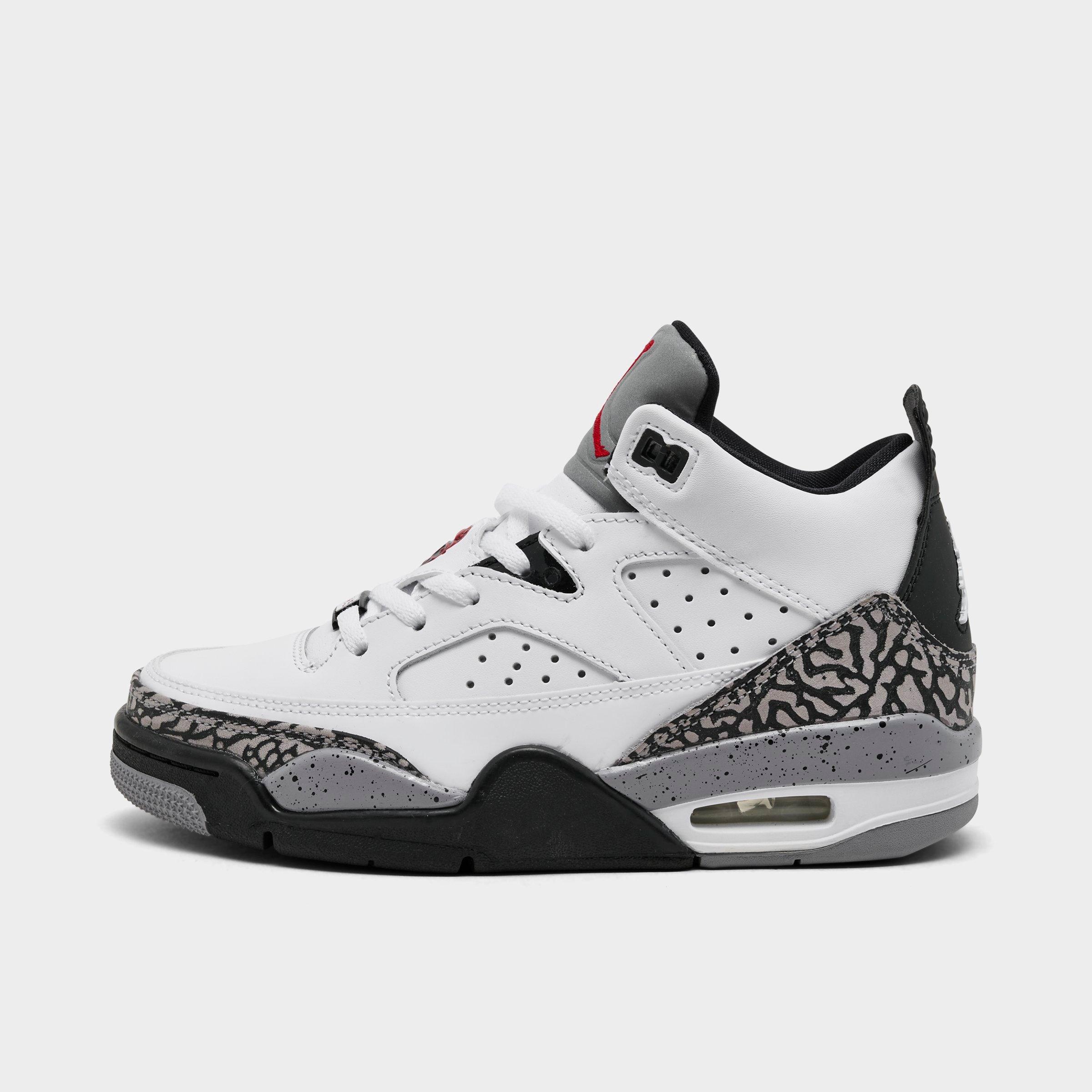 Jordan Big Kids Air Son of Mars Low Casual Shoes in White/Gym Red/Black Size: 6.0