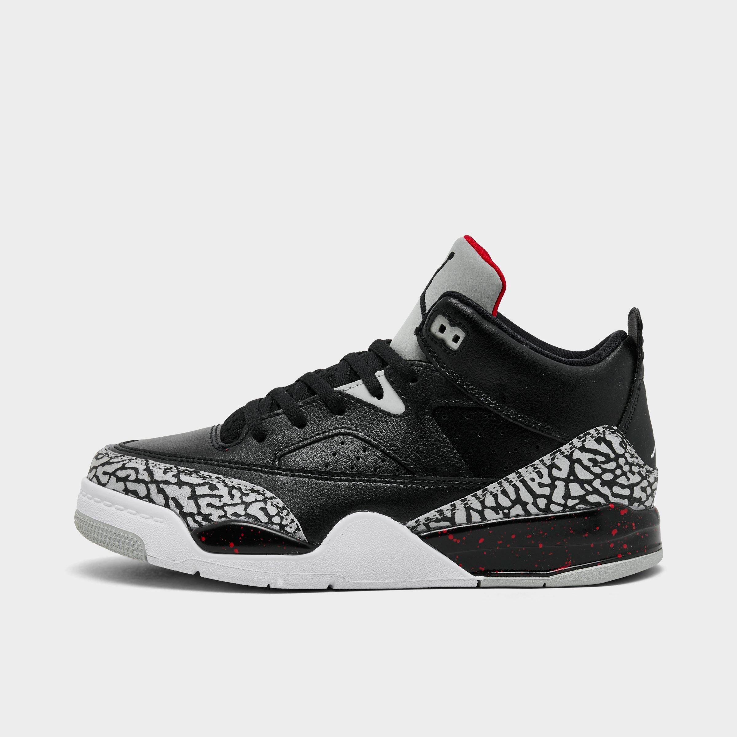 Jordan Little Kids Air Son of Mars Low Casual Shoes in Black/Cement Grey/University Red Size: 1.0