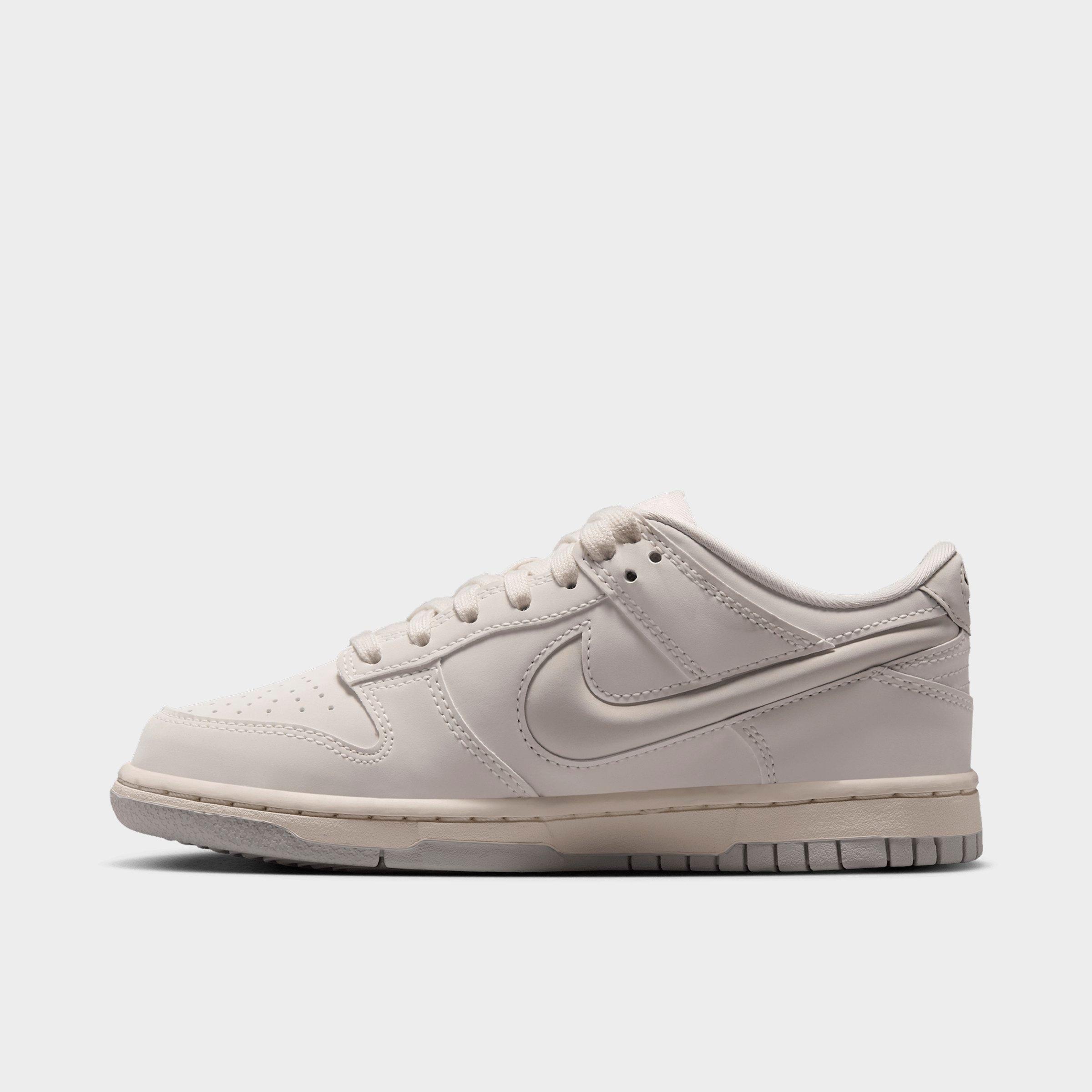 Nike Big Kids Dunk Low LV8 Casual Shoes in Sail/Coconut Milk/Light Silver Size: 7.0