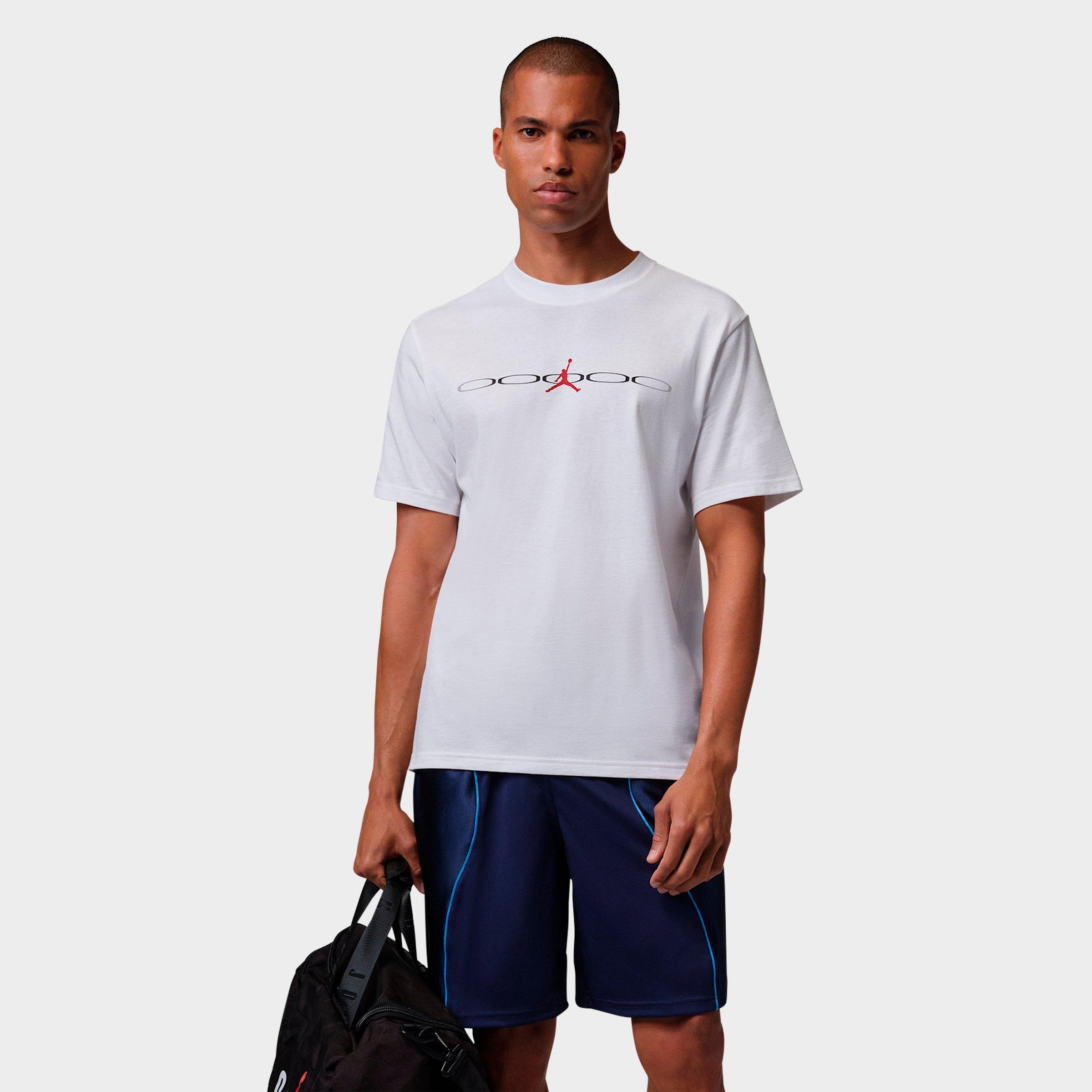 Jordan Men's Sport Dri-FIT T-Shirt in White/Black/University Red Size: XS