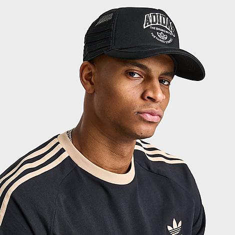 Shop Adidas Originals Rec League Trucker Hat In Black/white