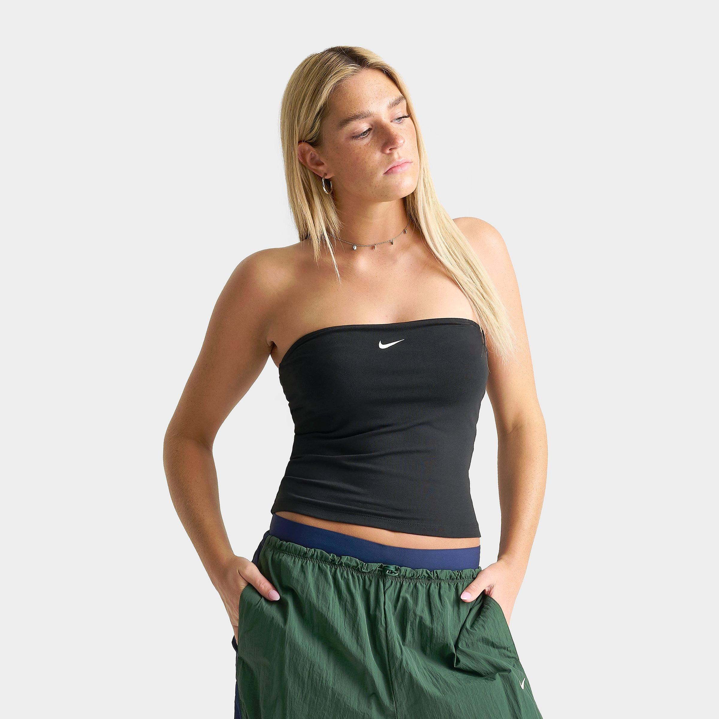 Nike Women's Sportswear Tube Top in Black/Sail Size: Large