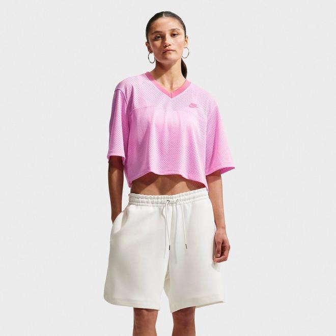 Women's Nike Sportswear Oversized Heritage Cropped Mesh Jersey