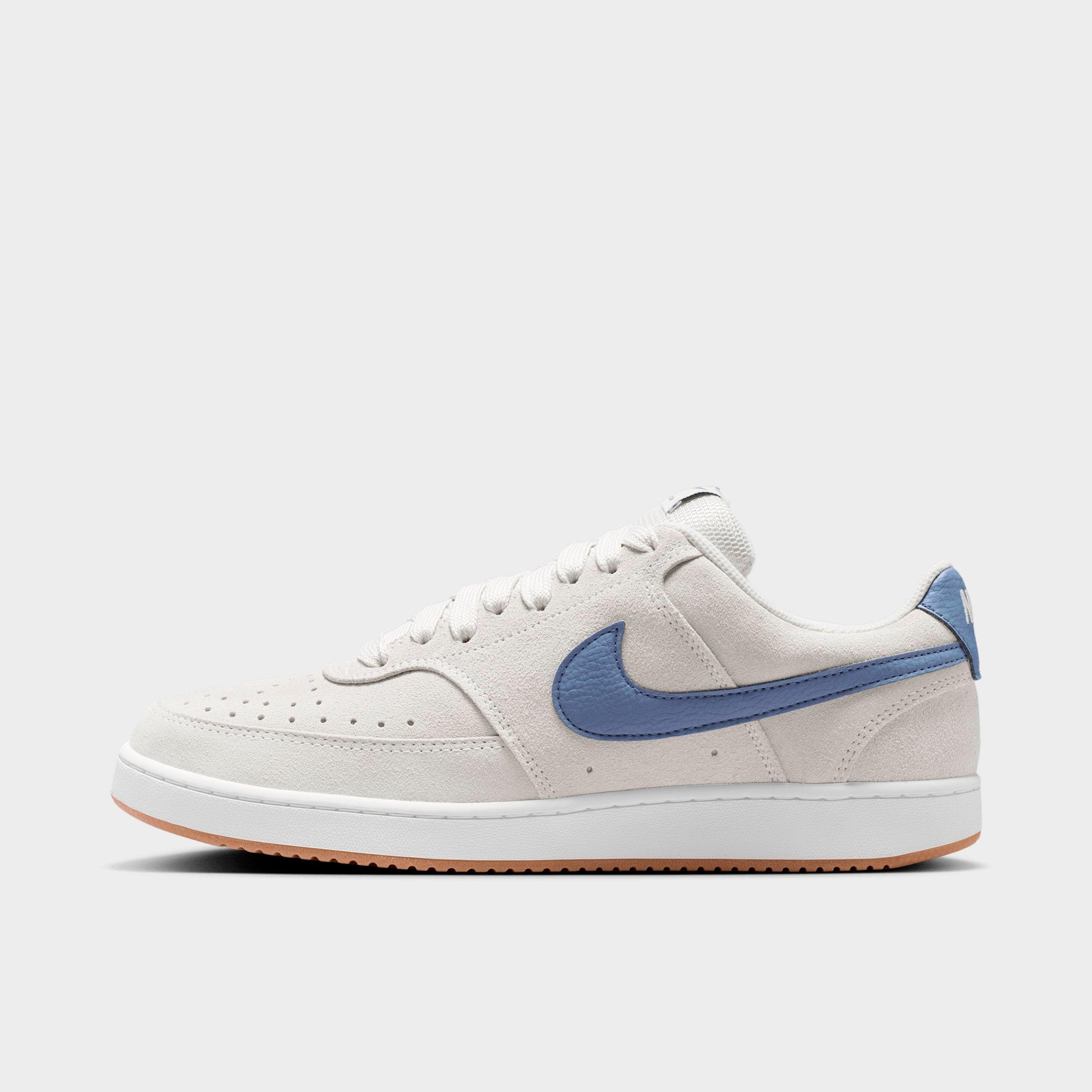 Nike Men's Court Vision Low Casual Shoes in Vast Grey/White/Gum Medium Brown Size: 6.5