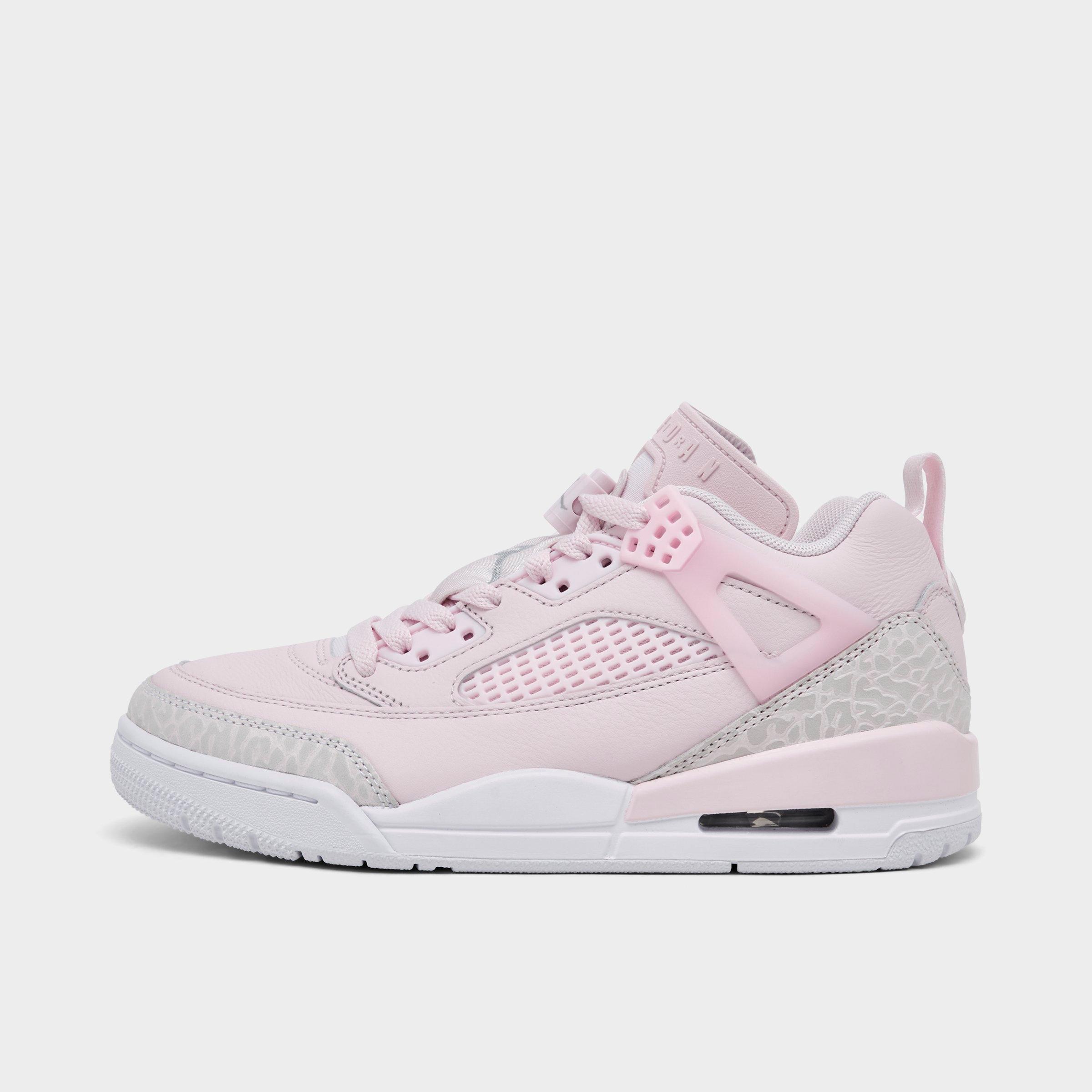 Jordan Women's Spizike Low Casual Shoes in Pearl Pink/Wolf Grey/White Size: 5.0