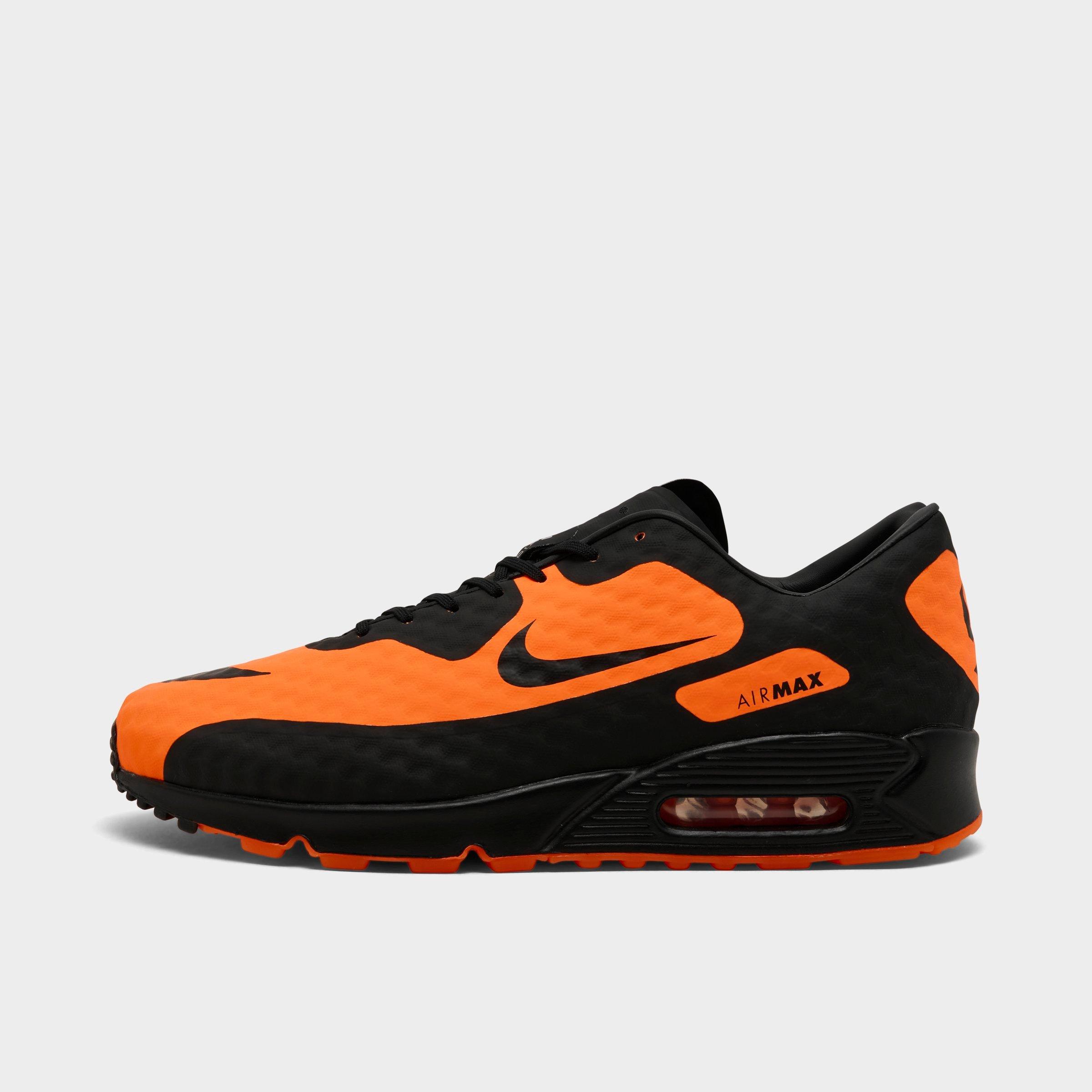 Nike Men's Air Max 90 SE Hypervenom Casual Shoes in Bright Citrus/Black/Total Orange Size: 8.5
