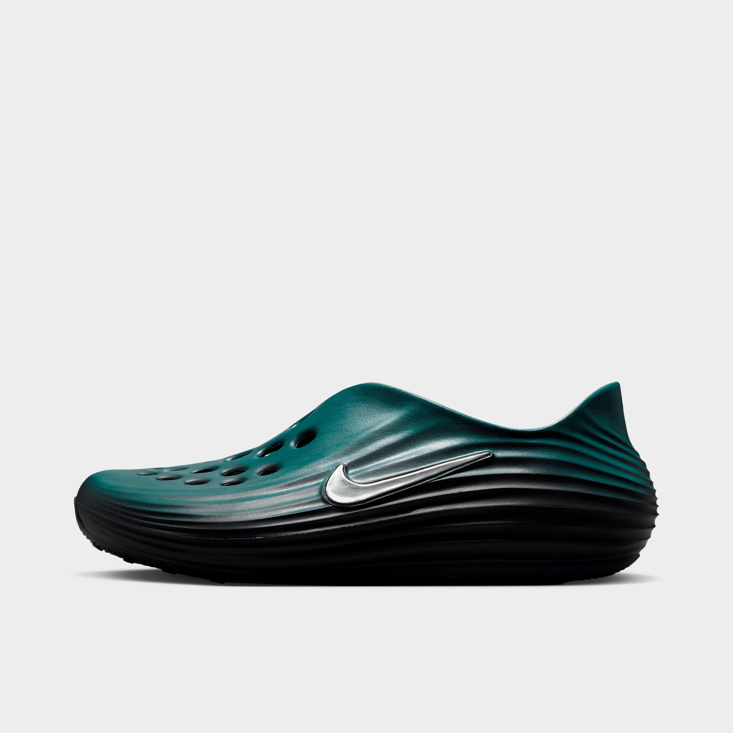 Nike Men's ReactX Rejuven8 Recovery Casual Shoes in Mineral Slate/Off Noir/Metallic Silver Size: 15.0