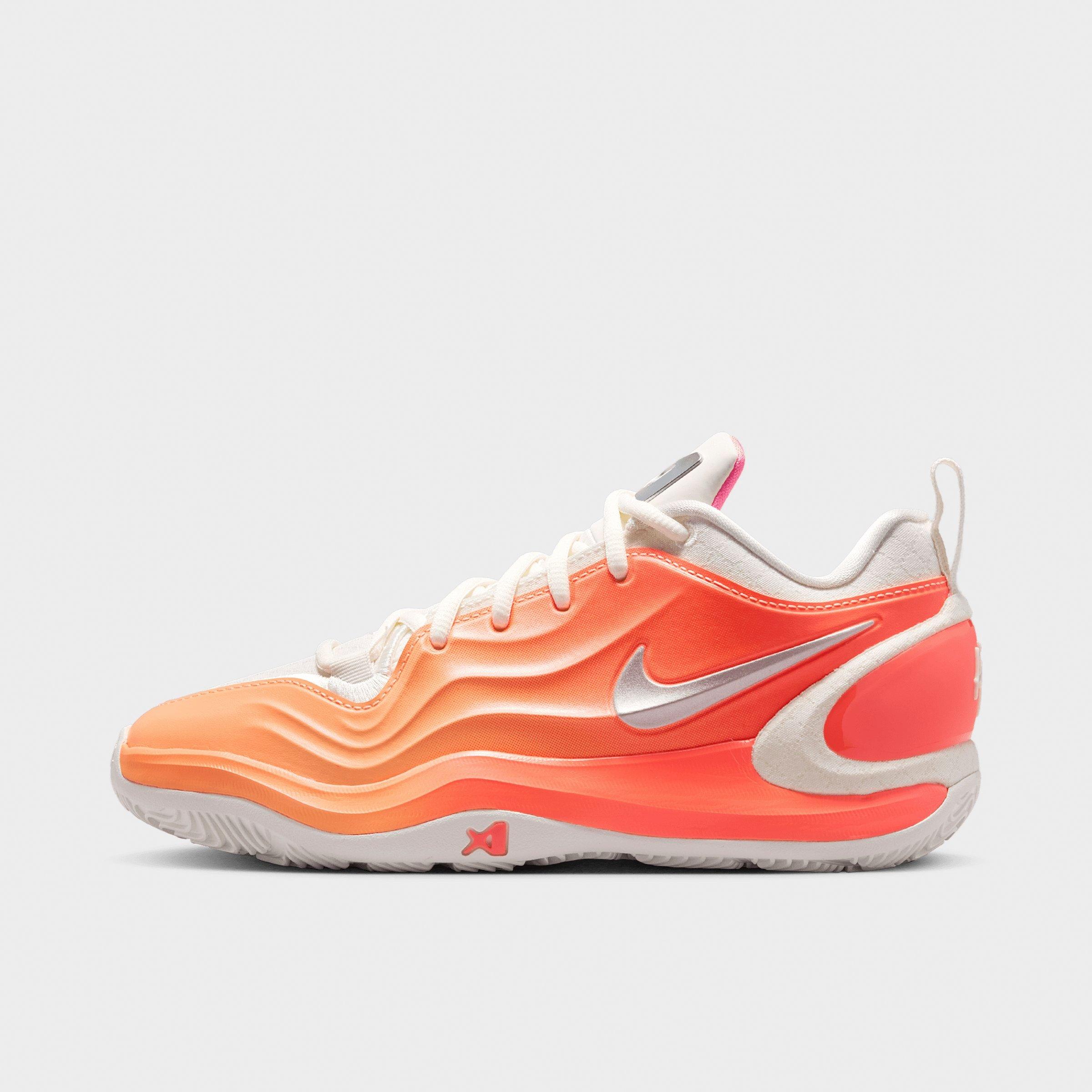 Nike Big Kids A'Two A'ja Wilson Basketball Shoes in Orange Pulse/Sail/Hot Lava Size: 7.0