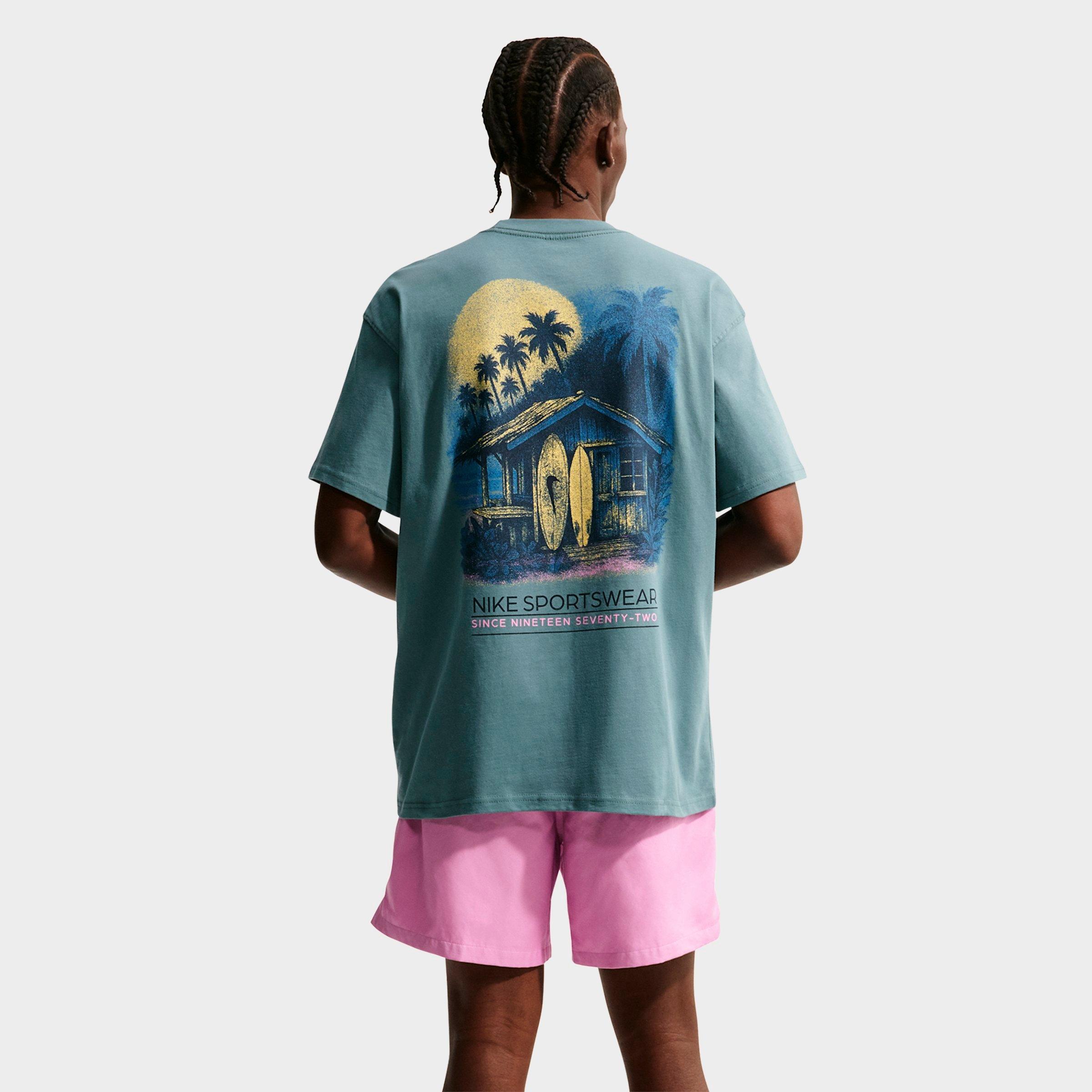 Nike Men's Sportswear Surf House Graphic T-Shirt in Mineral Slate Size: Large