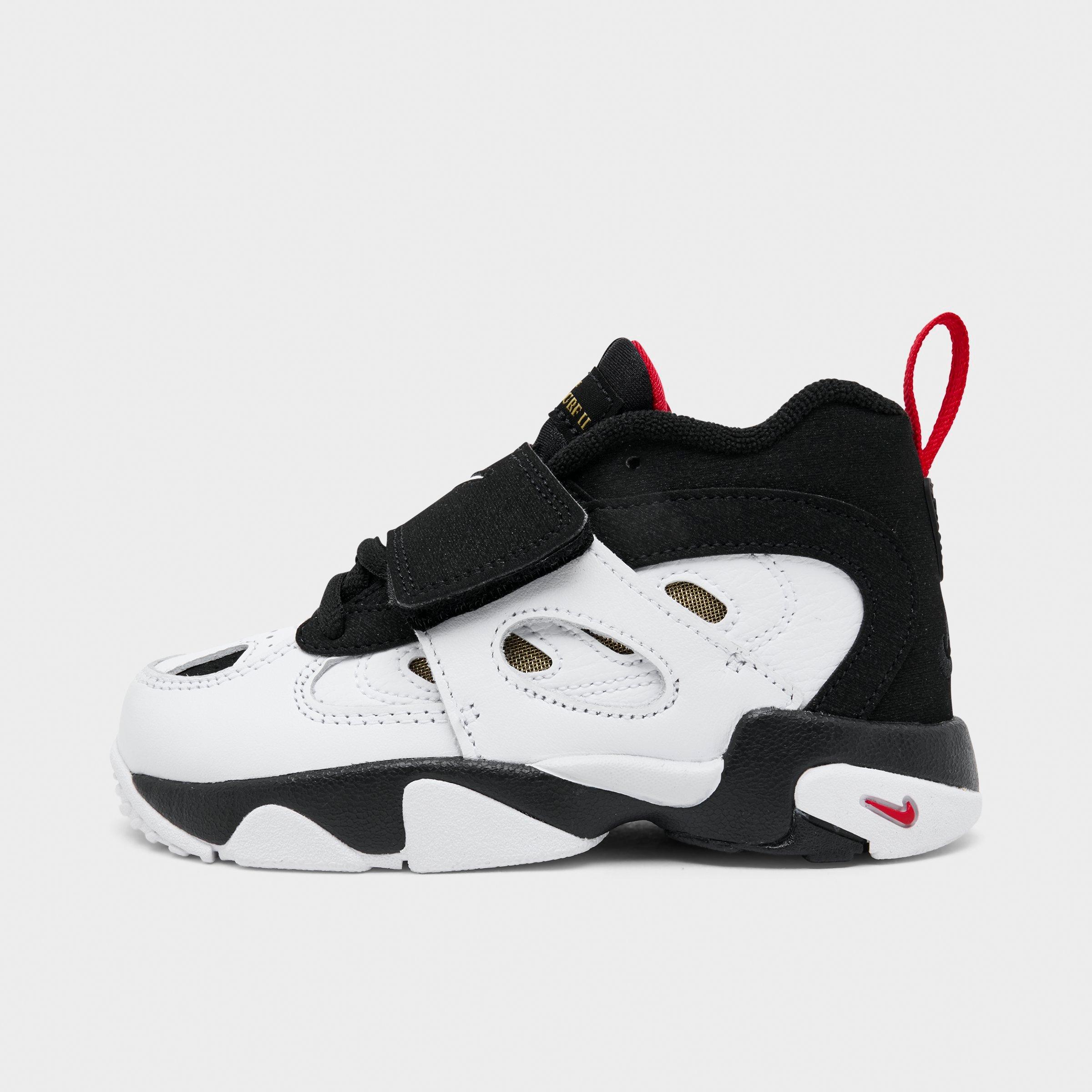 Nike Kids Toddler Diamond Turf 2 Casual Shoes in Black/Fire Red/Metallic Gold Size: 9.0