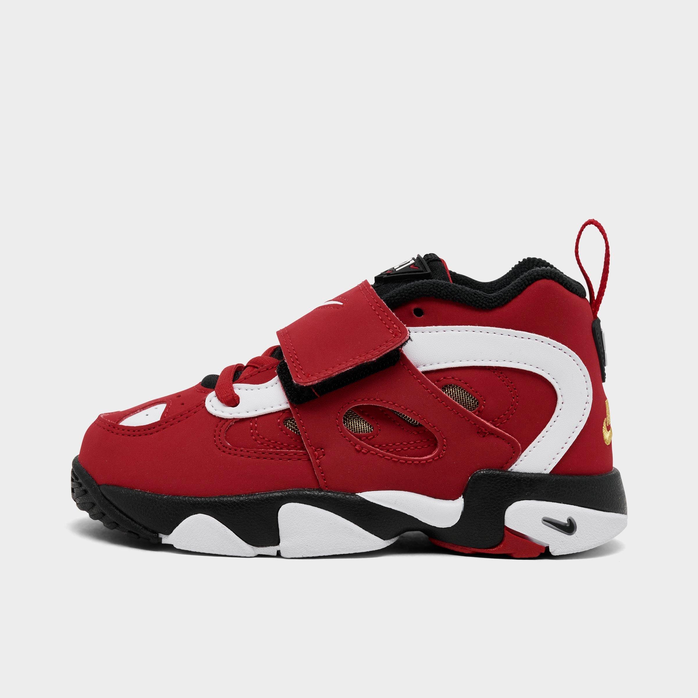 Nike Kids Toddler Diamond Turf 2 Casual Shoes in Fire Red/White/Black Size: 4.0