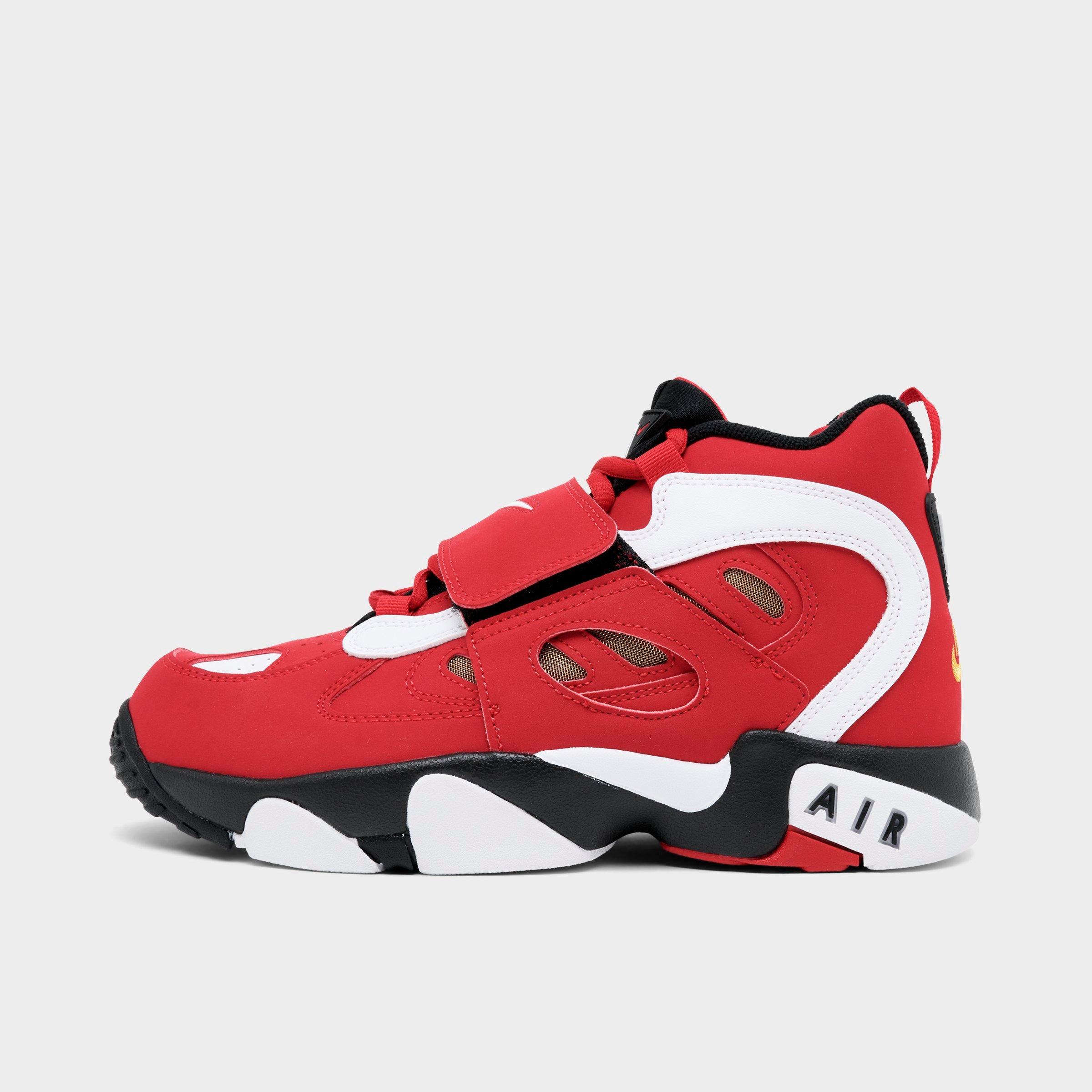 Nike Big Kids Diamond Turf 2 Casual Shoes in Fire Red/White/Black Size: 3.5