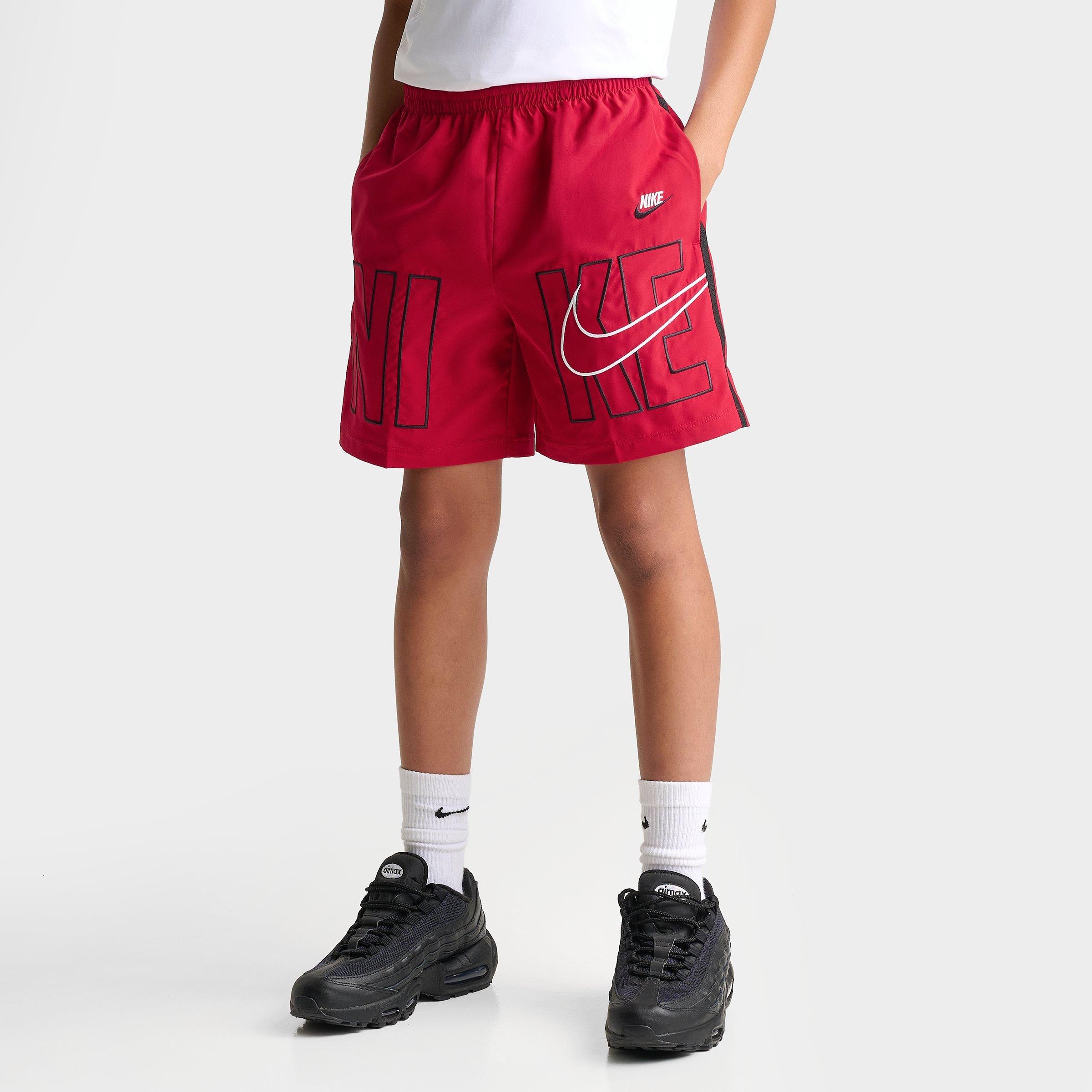 Nike Big Kids Multi Dri-FIT Graphic Training Shorts in Gym Red/Black/White Size: XL