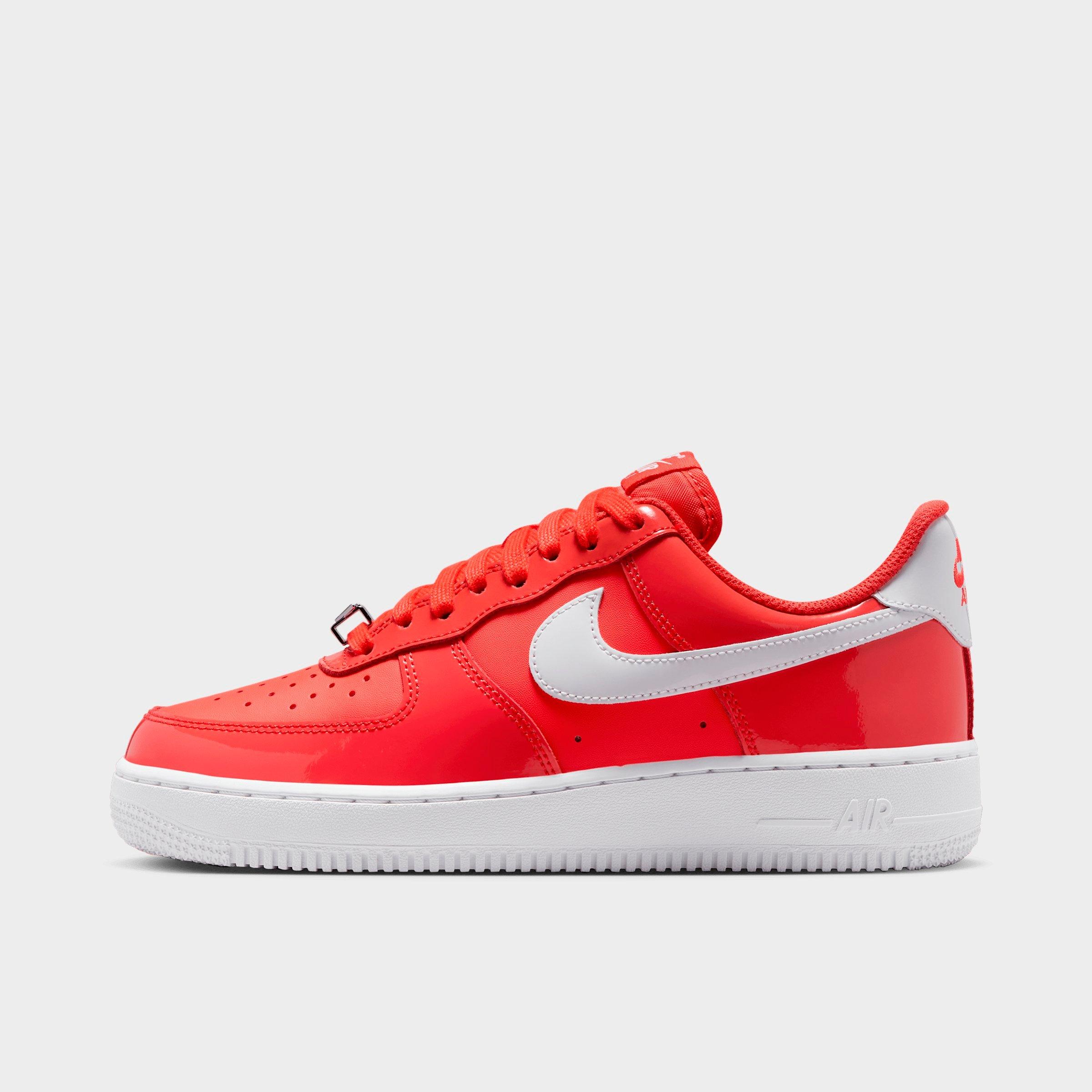 Nike Women's Air Force 1 '07 Patent Casual Shoes in Light Crimson/Light Crimson/White Size: 11.5