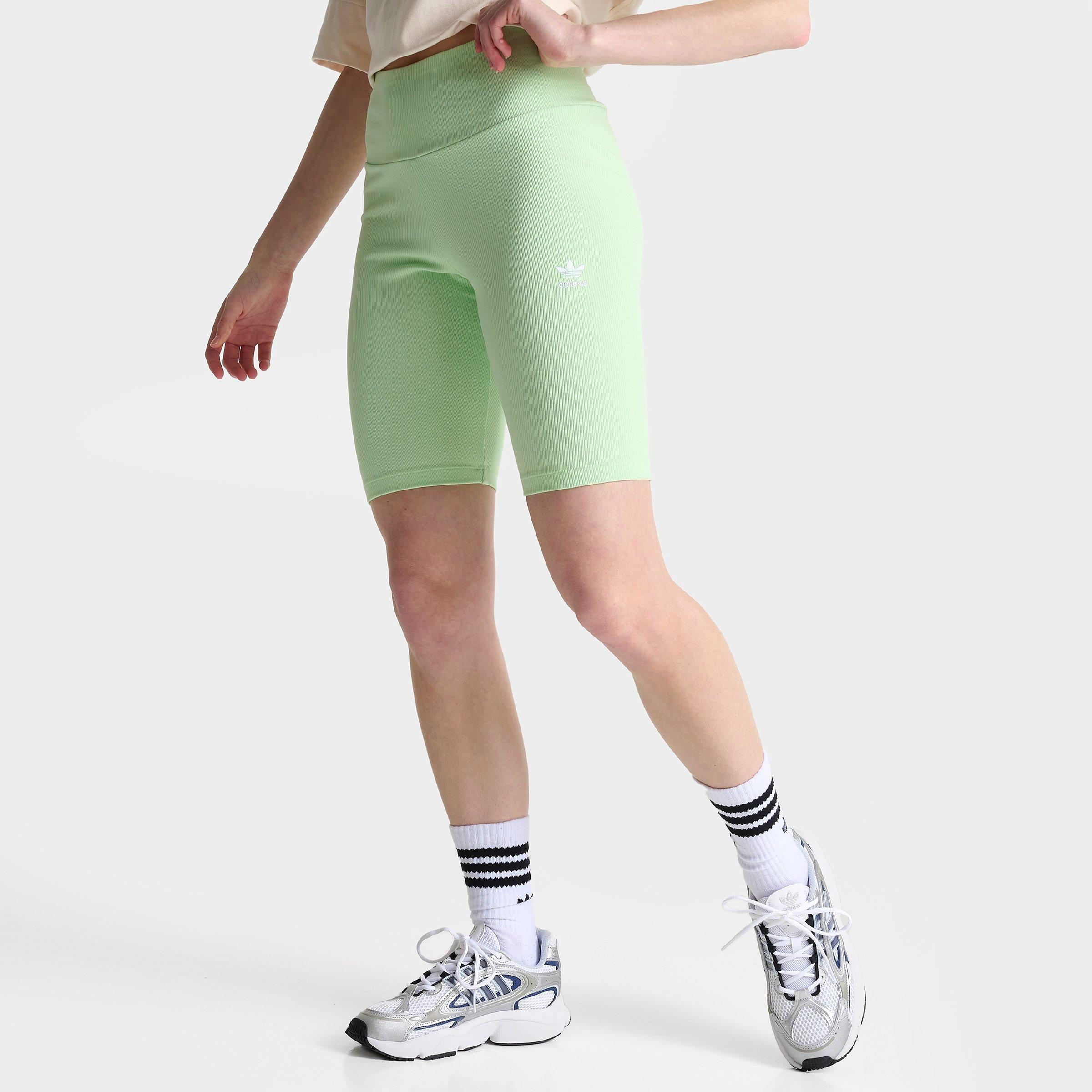 Shop Adidas Originals Adidas Women's Originals Adicolor Essentials Lifestyle Bike Shorts In Semi Green Spark