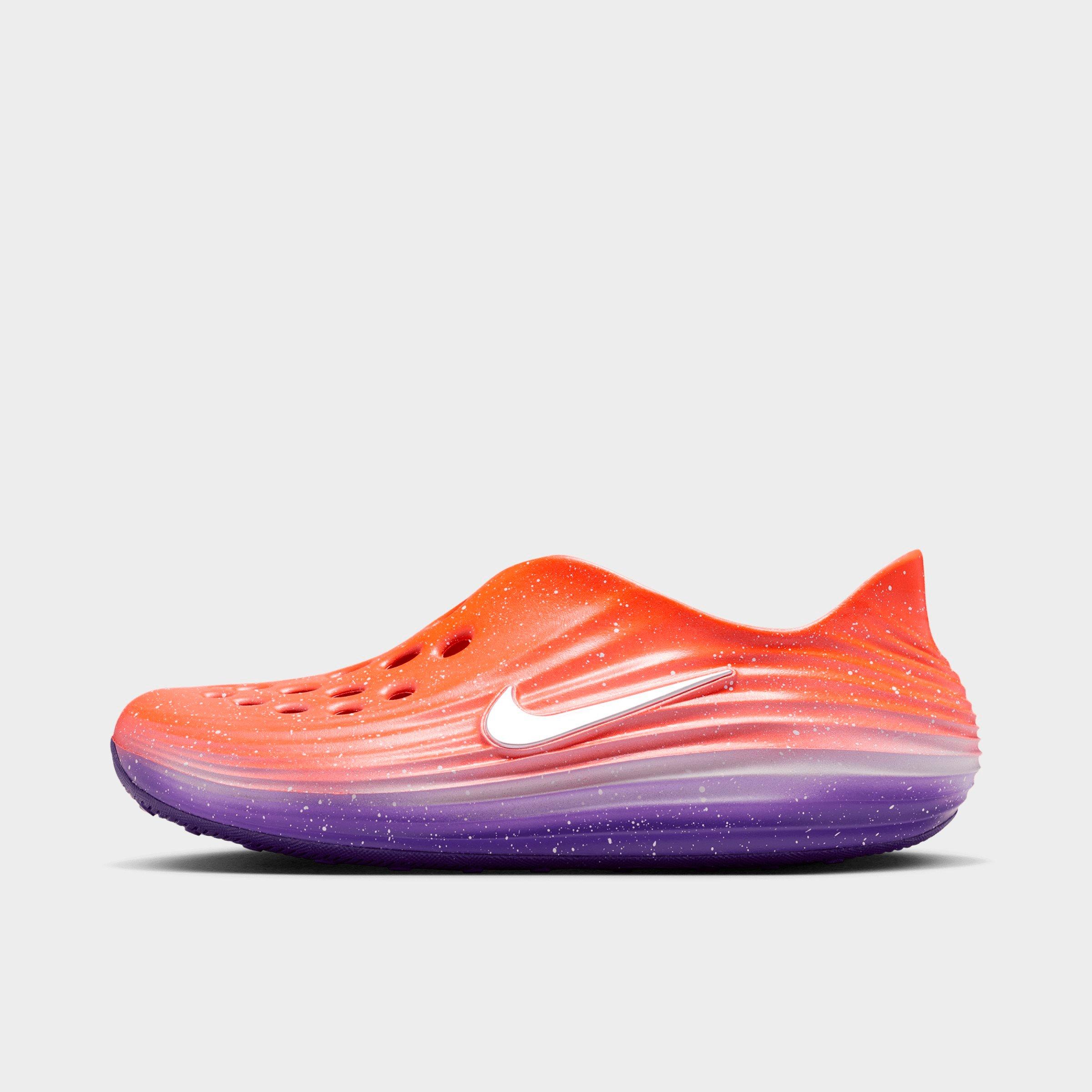 Nike Men's ReactX Rejuven8 Print Recovery Casual Shoes in Safety Orange/Court Purple/White Size: 8.0