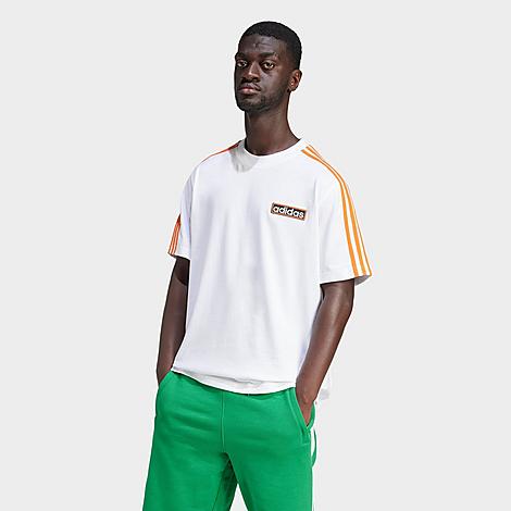Shop Adidas Originals Adidas Men's Originals Adicolor Adibreak Lifestyle T-shirt In White/orange