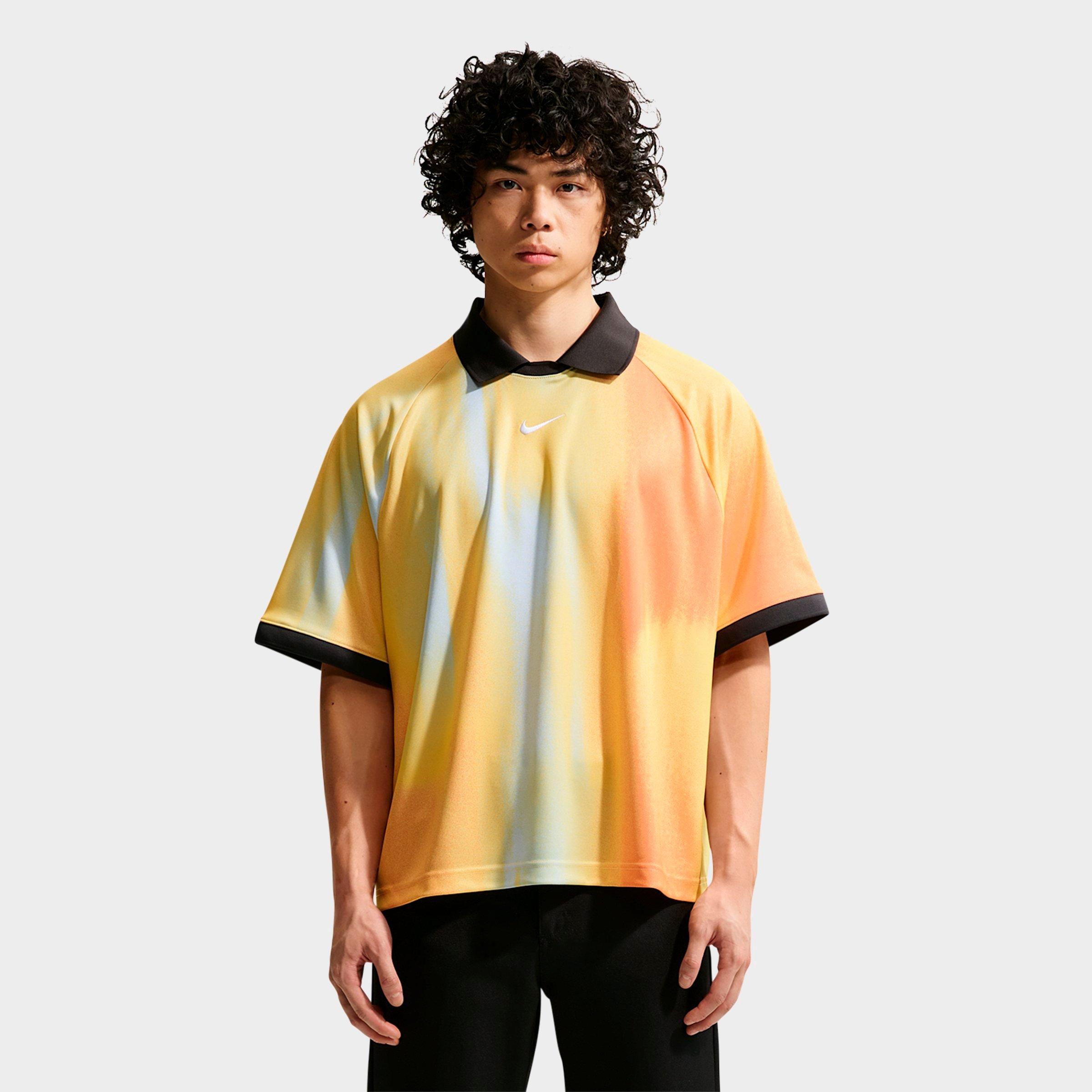 Nike Men's SB Sunset Dri-FIT Jacquard Skate Jersey in Topaz Gold Size: Medium