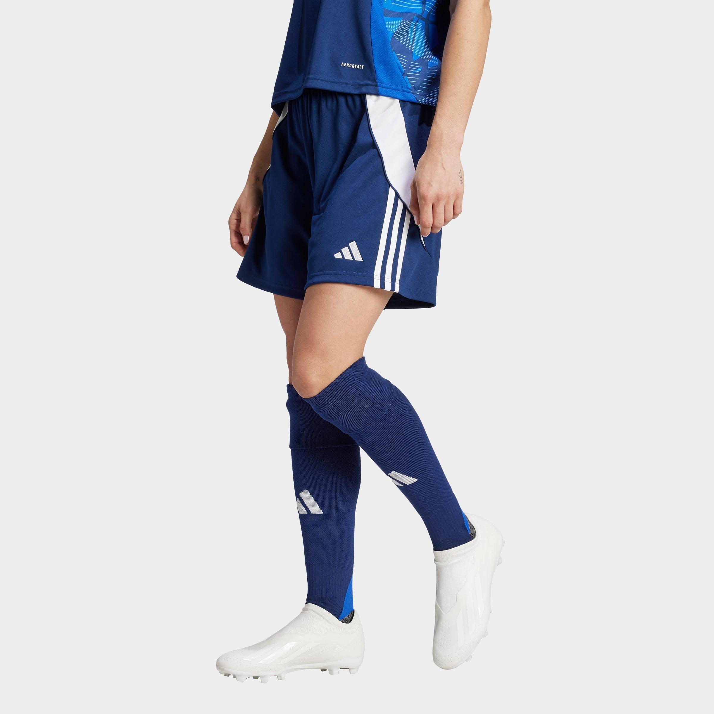 Adidas Women's Tiro 24 Soccer Shorts in Blue/Team Navy Blue 2 Size Large Polyester