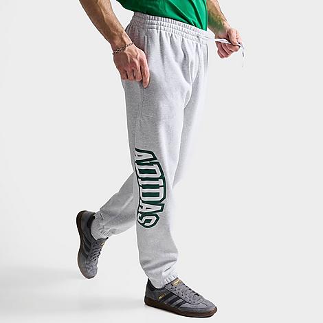 Adidas Originals Adidas Men's Originals Vrct Jogger Sweatpants In Light Grey Heather/collegiate Green