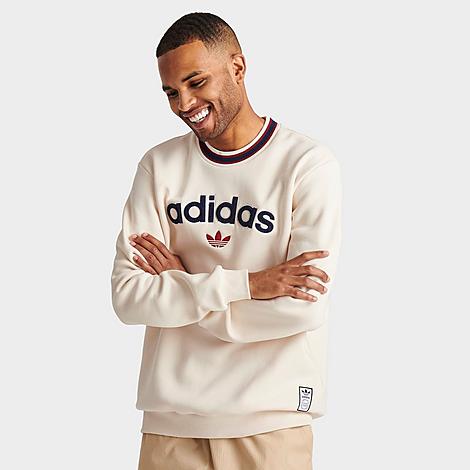 Adidas Originals Adidas Men's Originals Collegiate Crewneck Sweatshirt In Wonder White