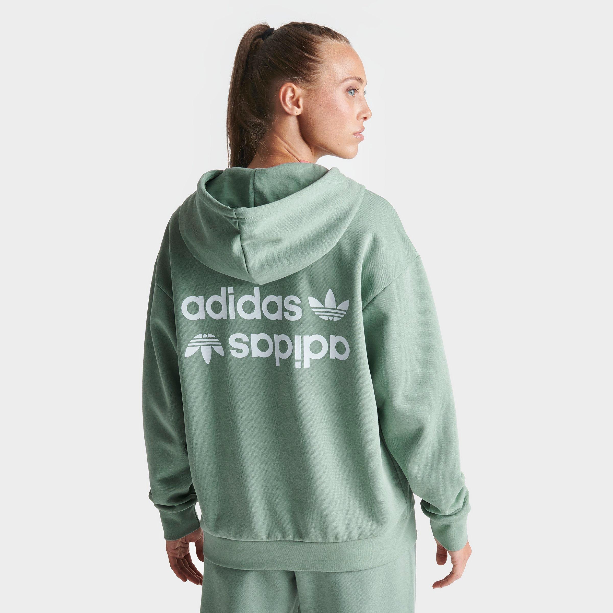 Adidas Originals Adicolor Trefoil Hoodie In Green - Green, ModeSens