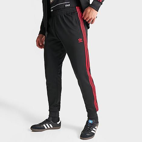 Adidas Originals Adidas Men's Originals Adicolor Classics Superstar Track Pants In Black/better Scarlet