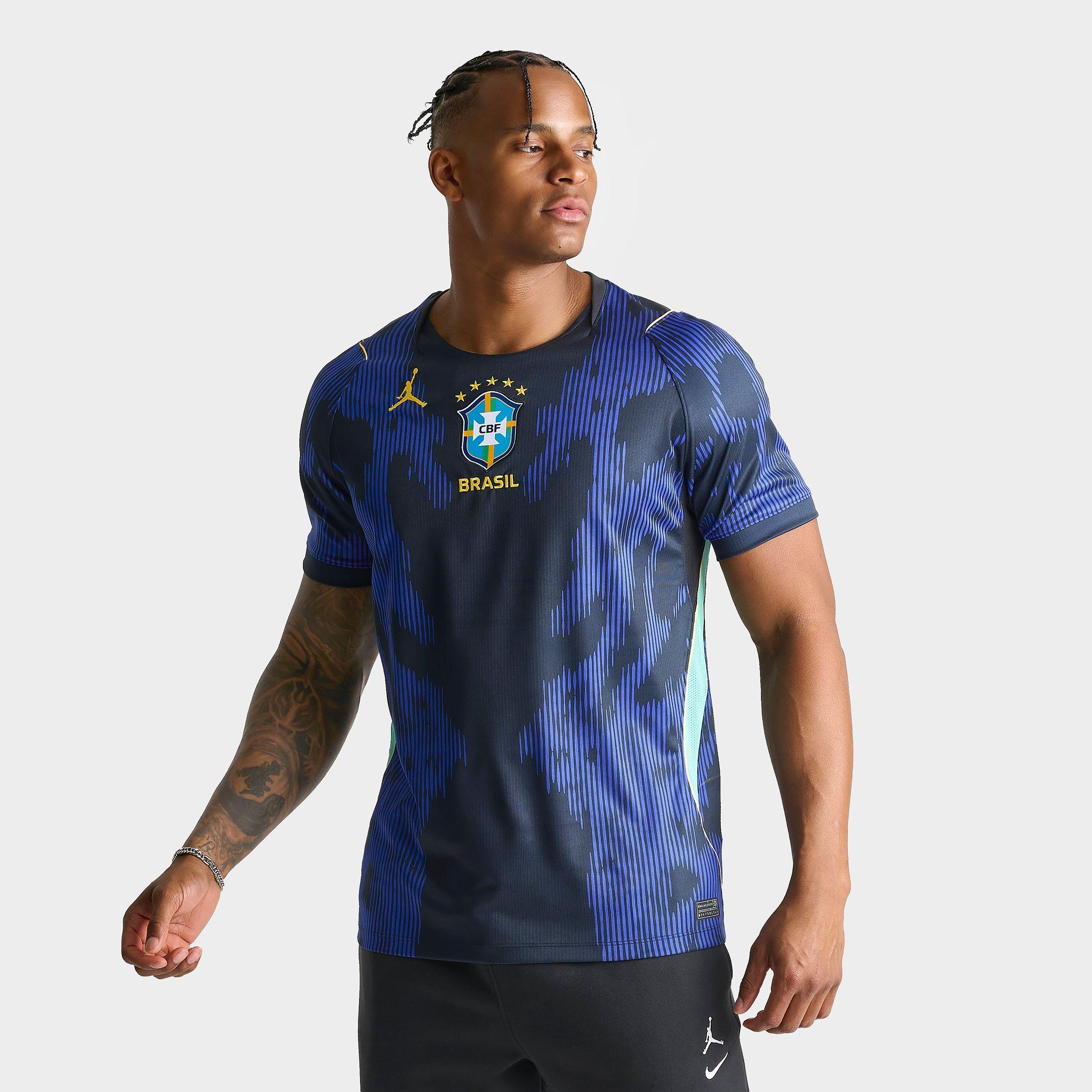 Jordan Men's Brazil 2026 Stadium Away Dri-FIT Replica Soccer Jersey in Old Royal/Black Size: Small