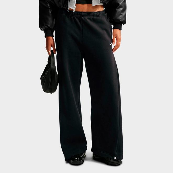 Women's Nike Studio Fleece Medium Weight Loose Pleated Snap Pants