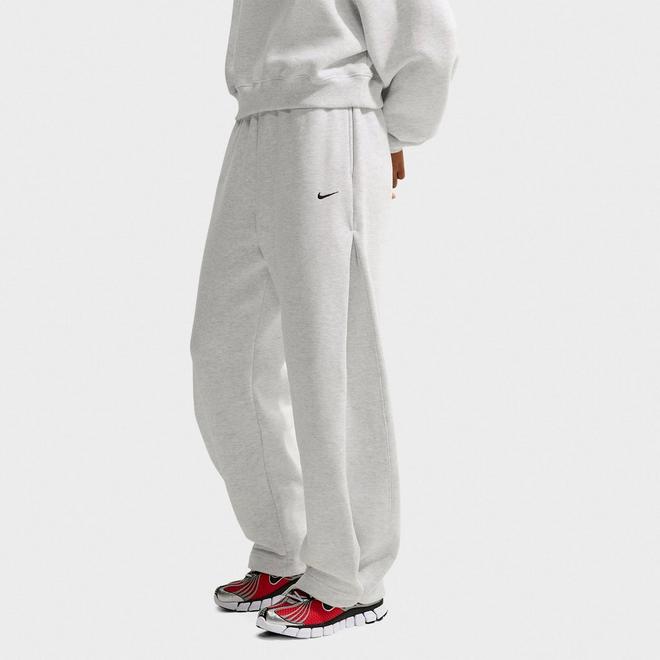 Women's Nike Studio Fleece Medium Weight Loose Pleated Snap Pants