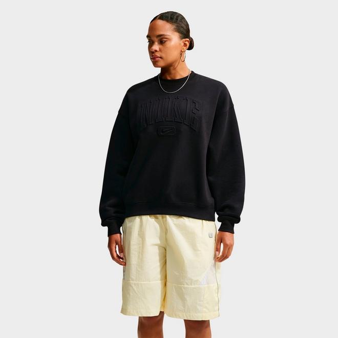 Women's Nike Studio Fleece Medium Weight "Graphic Pack" Embossed Oversized Crewneck Sweatshirt