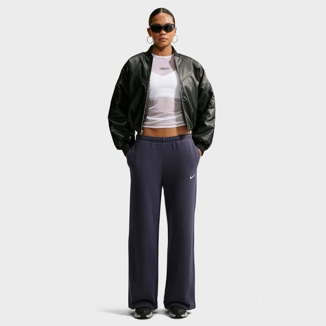 Women's Nike Studio Fleece Medium-Weight Wide-Leg Pants 