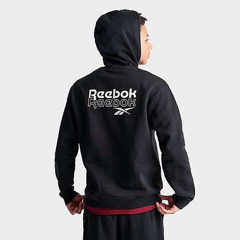Reebok Men's Stack Logo Hoodie In Black
