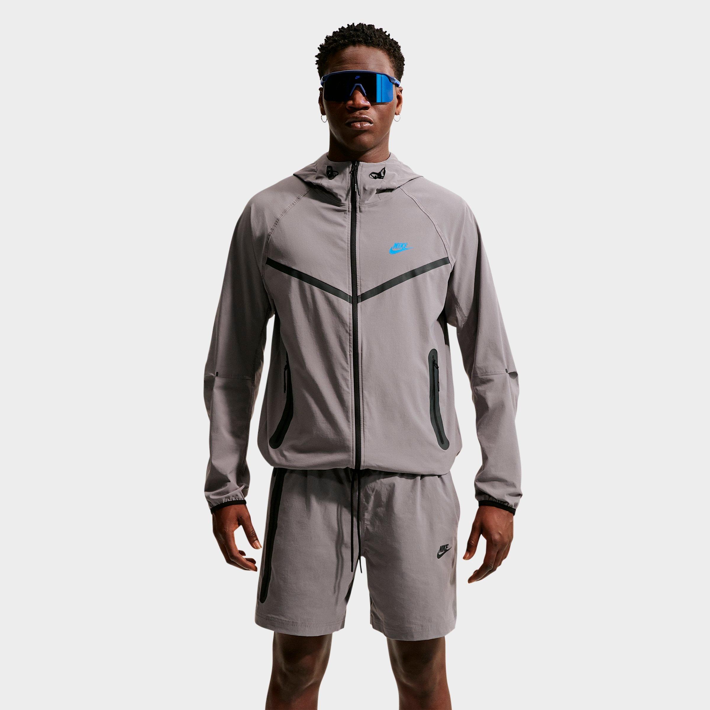 Nike Men's Tech Dri-FIT Woven Full-Zip Windrunner Jacket in Pencil Point/Pencil Point/Blue Crystal Size: 2XL