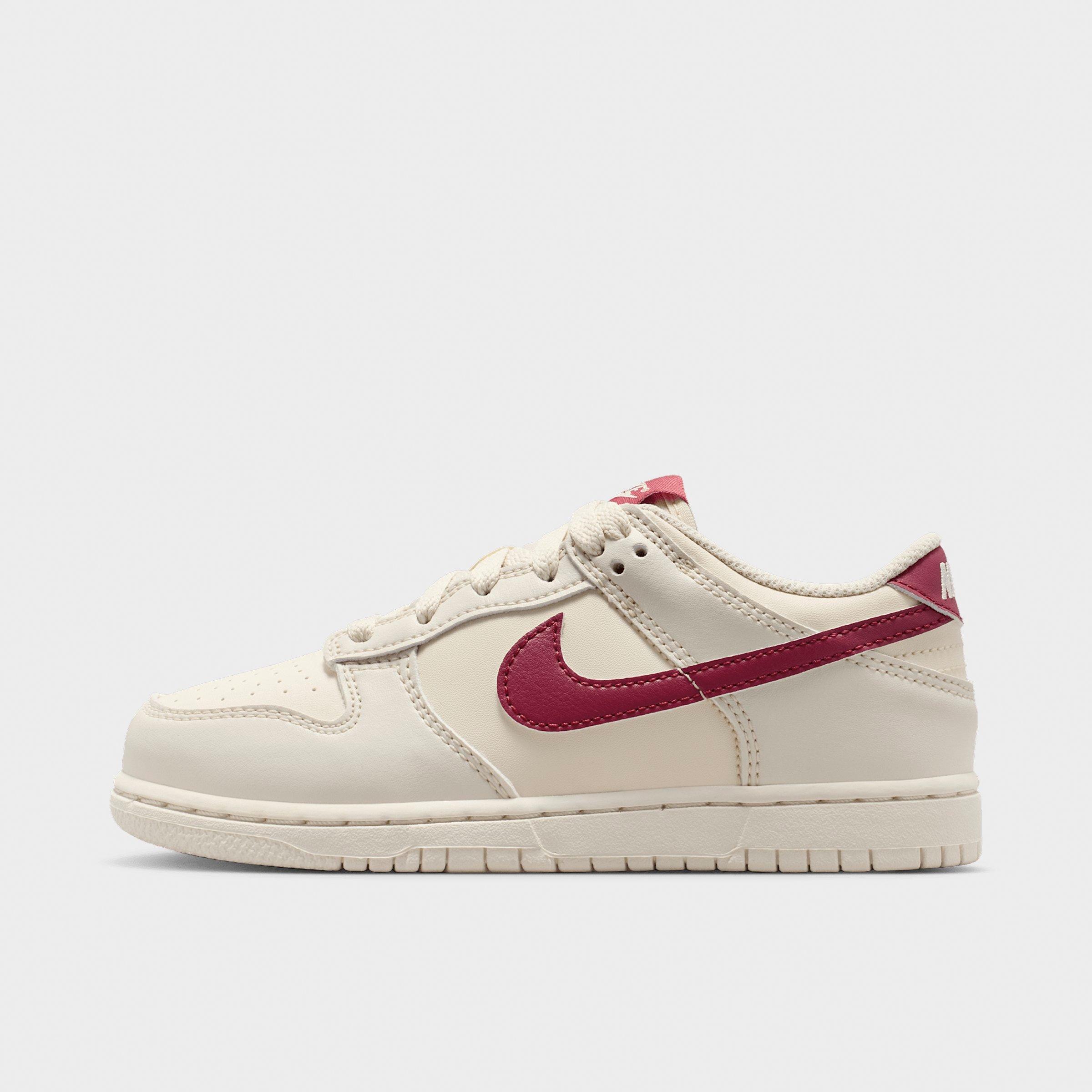 Nike Little Kids Dunk Low Casual Shoes in Soft Pearl/Pink Smoke Size: 1.5
