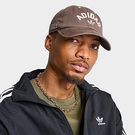 Shop Adidas Originals Relaxed New Prep Strapback Hat In Earth Strata Brown/white
