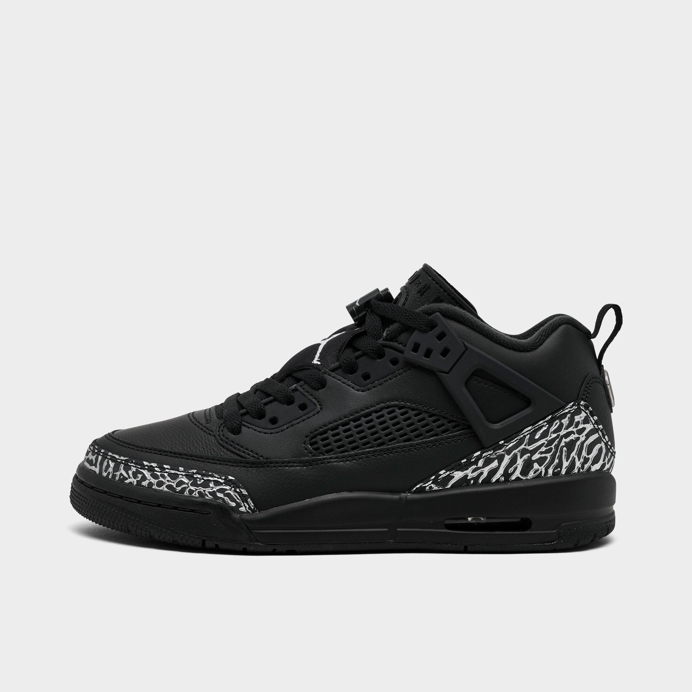 Jordan Big Kids Spizike Low Casual Shoes in Black/Metallic Silver Size: 6.0