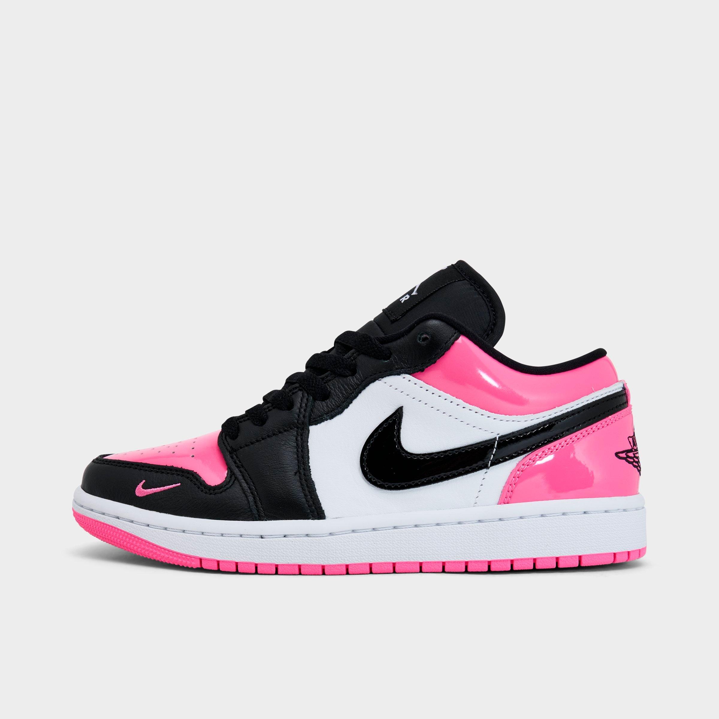 Jordan Women's Air Retro 1 Low SE Casual Shoes in Pinksicle/White/Black Size: 11.5