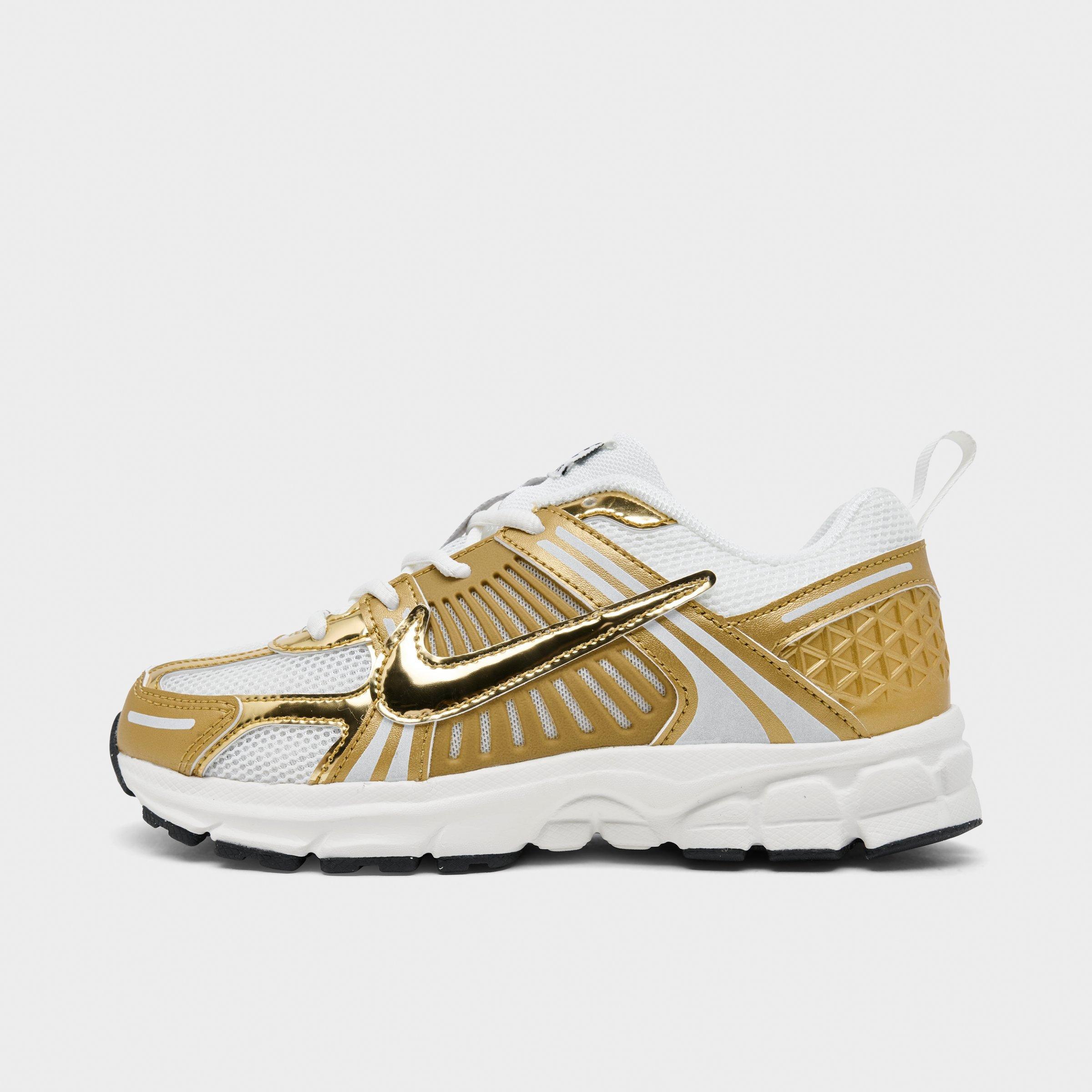 Nike Little Kids Vomero 5 Casual Shoes in Sail/Metallic Gold/Anthracite Size: 1.0