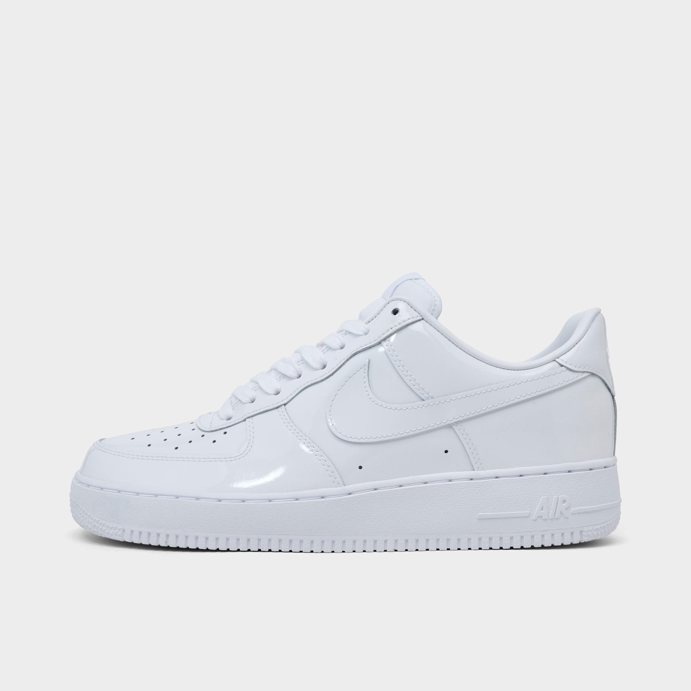Nike Men's Air Force 1 '07 Premium Patent Leather Casual Shoes in White Size: 6.5