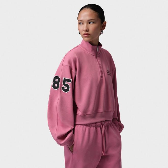 Women's Jordan Brooklyn Fleece Cropped Quarter-Zip Top