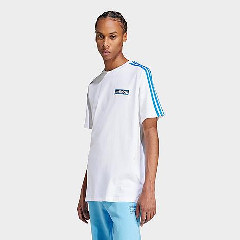 Shop Adidas Originals Adidas Men's Originals Adicolor Adibreak Lifestyle T-shirt In White/bluebird/black