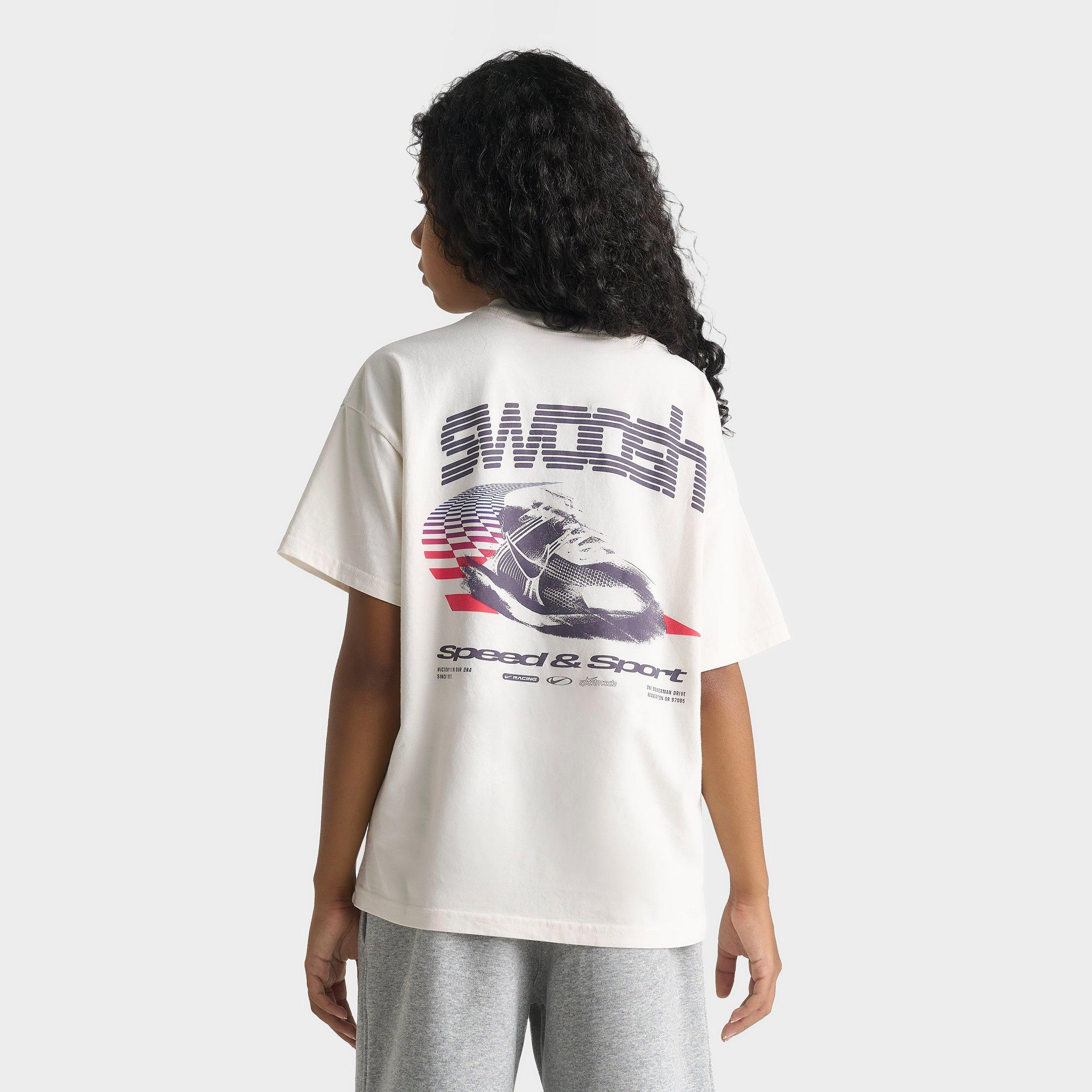 Nike Big Kids Sportswear Swoosh Back Hit T-Shirt in Phantom Size: Small