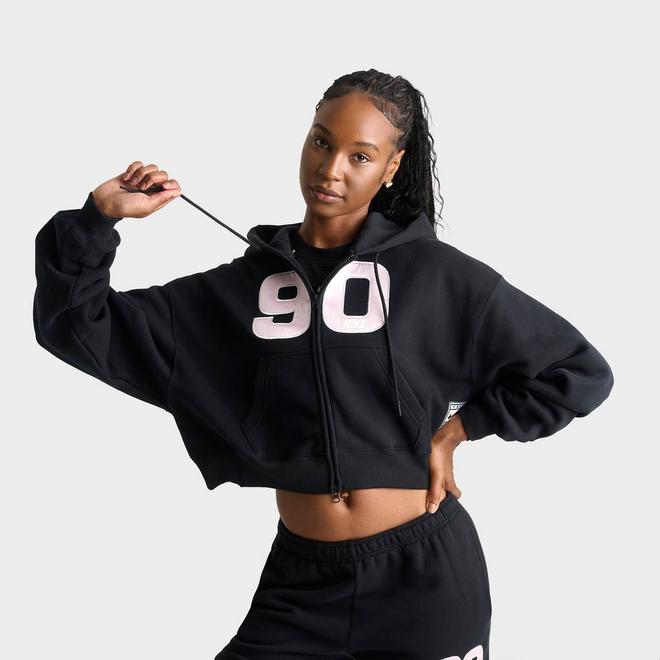 Women's Nike Studio Fleece Medium-Weight "90" Oversized Cropped Full-Zip Sweatshirt 