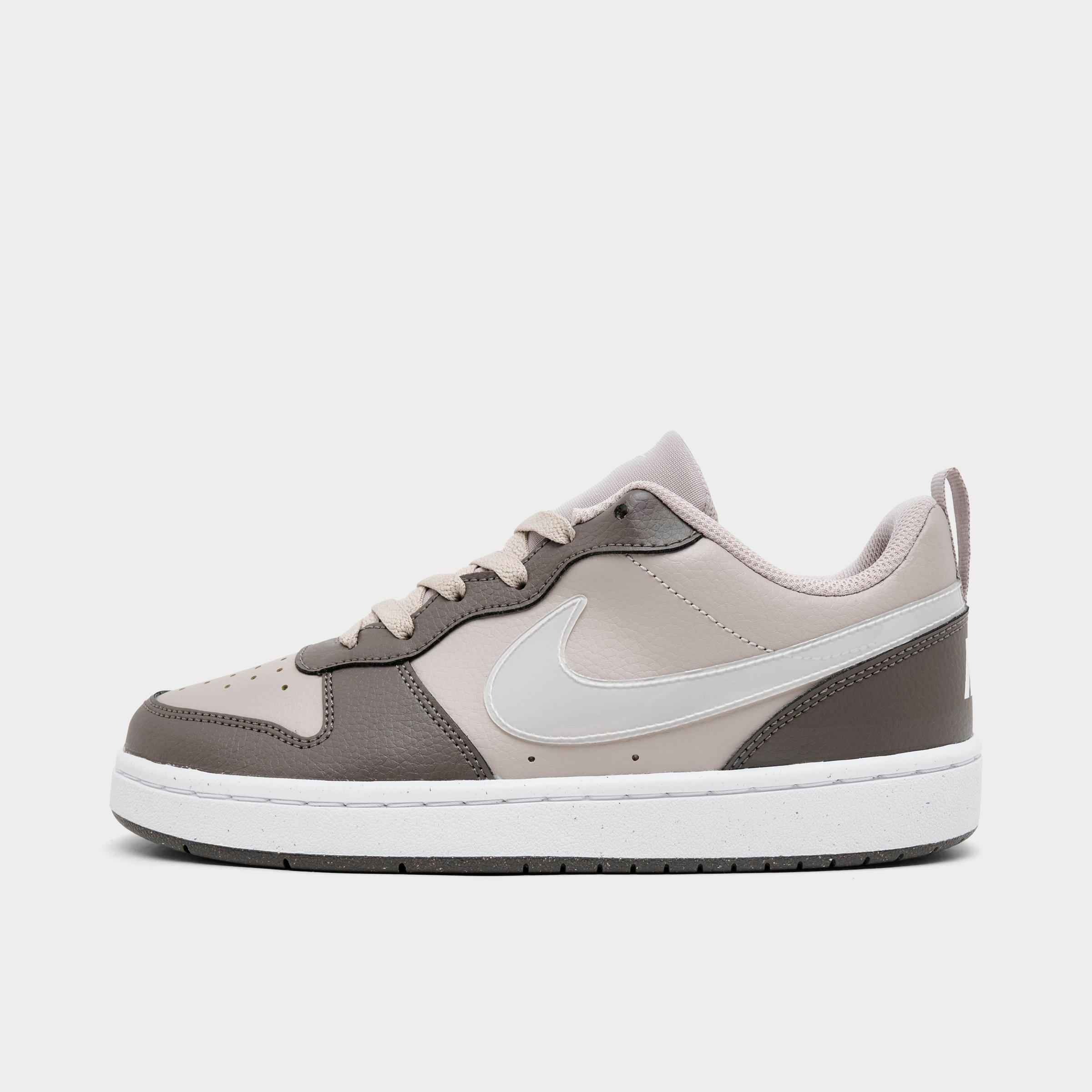 Nike Big Kids Court Borough Low Recraft Casual Shoes in Moon Particle/Cave Stone/White Size: 4.5