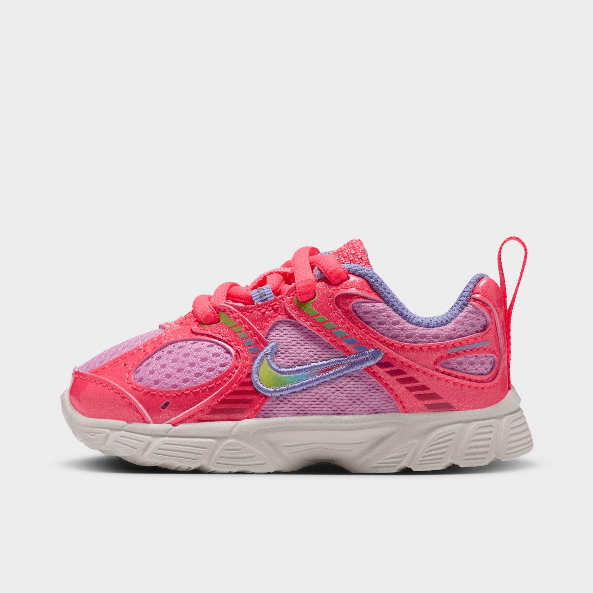 Nike Girls' Infant and Toddler V5 RNR Casual Shoes in Hot Punch/Pink Rise/Light Thistle Size: 7.0