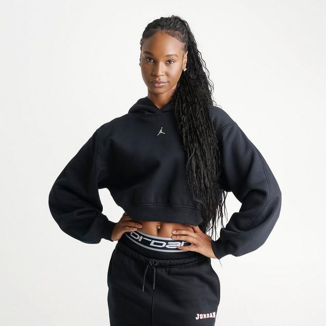 Women's Jordan Brooklyn Fleece Gel Logo Cropped Pullover Hoodie