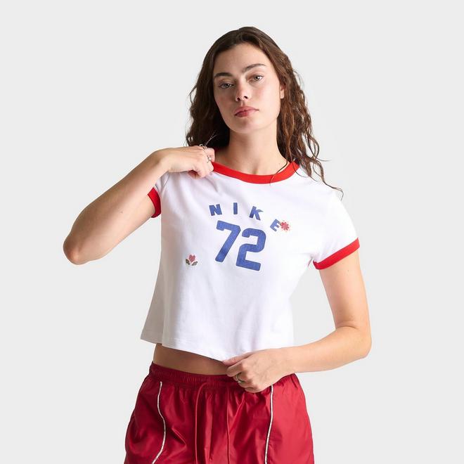 Women's Nike Sportswear Floral Cropped Ringer T-Shirt