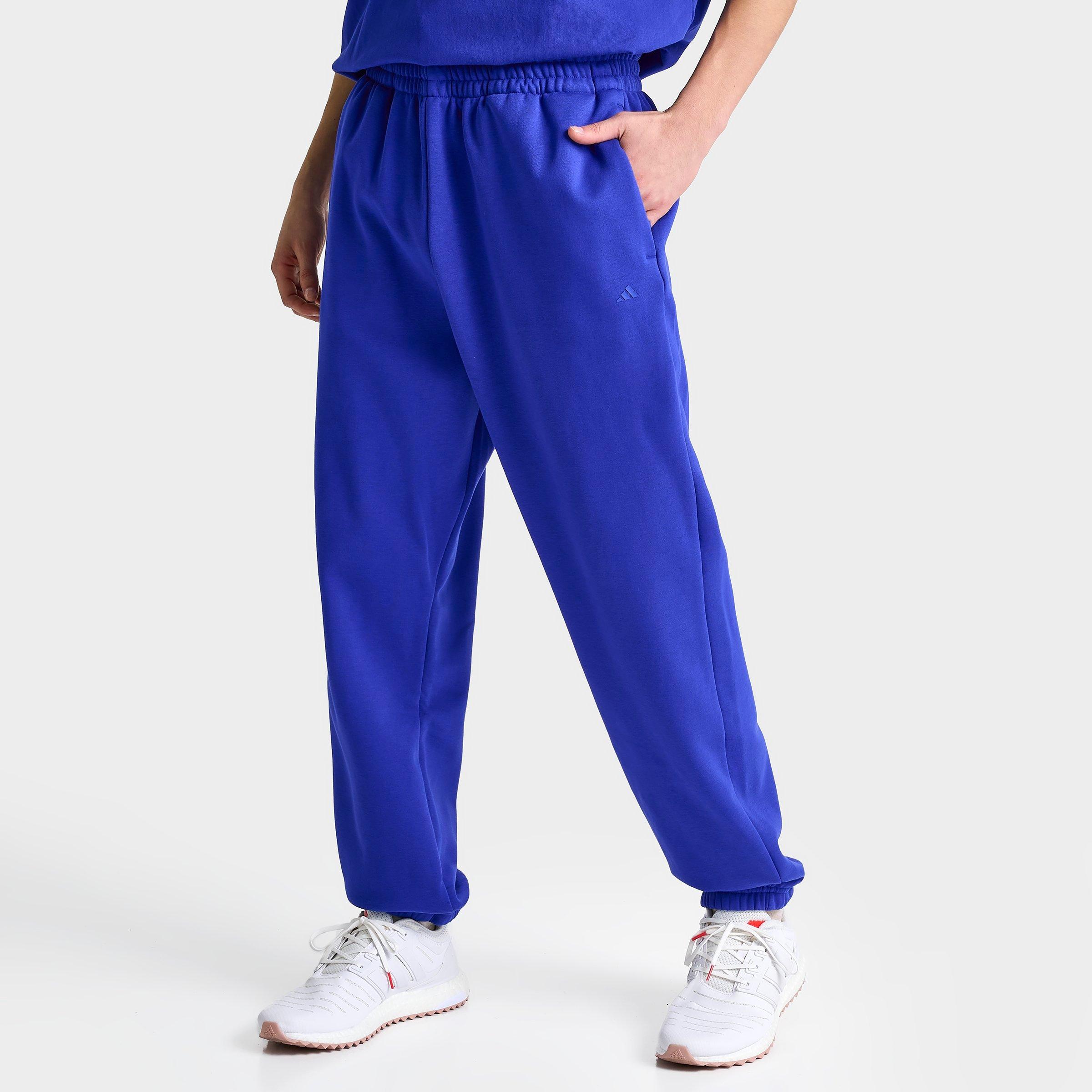Shop Adidas Originals Adidas Basketball Fleece Jogger Pants In Lucid Blue